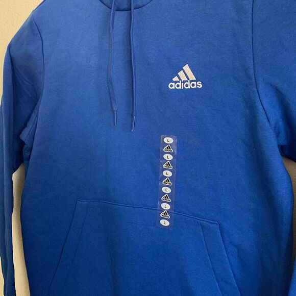 ADIDAS Men’s Blue Pullover Hoodie NWT - Picture 2 of 6